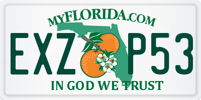 FL license plate EXZP53