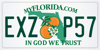 FL license plate EXZP57