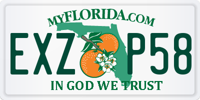 FL license plate EXZP58