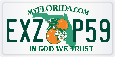FL license plate EXZP59