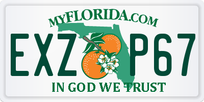 FL license plate EXZP67