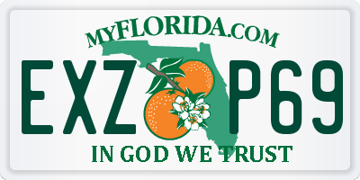 FL license plate EXZP69