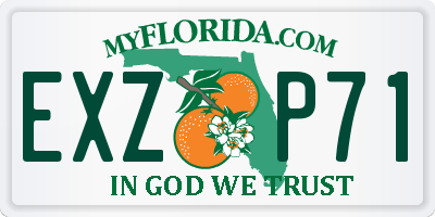 FL license plate EXZP71
