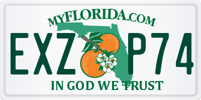 FL license plate EXZP74