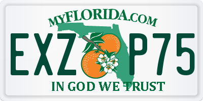 FL license plate EXZP75
