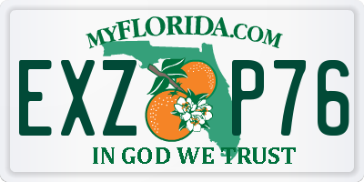 FL license plate EXZP76