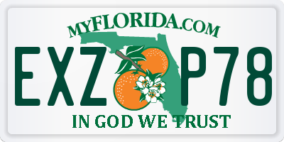 FL license plate EXZP78