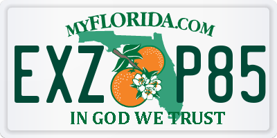 FL license plate EXZP85