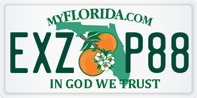 FL license plate EXZP88