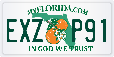 FL license plate EXZP91