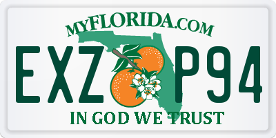 FL license plate EXZP94