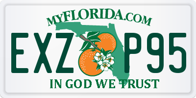 FL license plate EXZP95