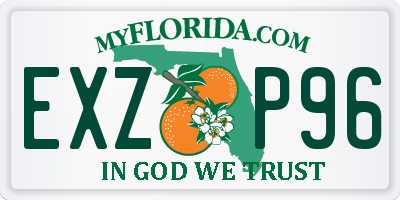FL license plate EXZP96