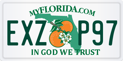 FL license plate EXZP97