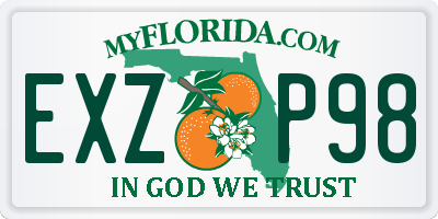 FL license plate EXZP98