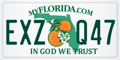 FL license plate EXZQ47