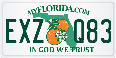 FL license plate EXZQ83