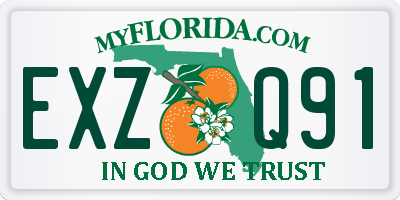 FL license plate EXZQ91