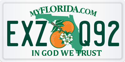 FL license plate EXZQ92