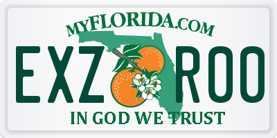 FL license plate EXZR00
