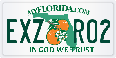 FL license plate EXZR02