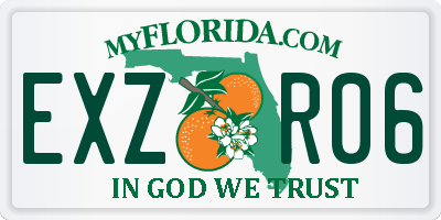 FL license plate EXZR06