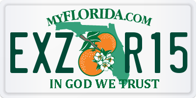FL license plate EXZR15