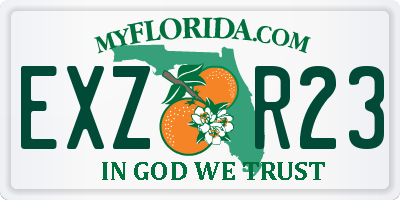 FL license plate EXZR23