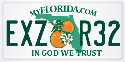 FL license plate EXZR32