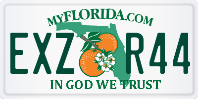 FL license plate EXZR44