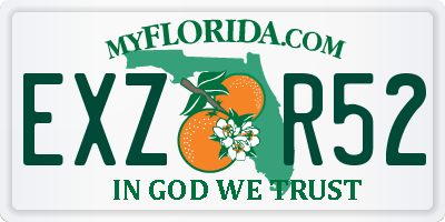 FL license plate EXZR52