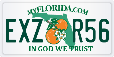 FL license plate EXZR56