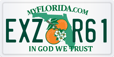 FL license plate EXZR61