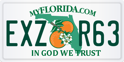 FL license plate EXZR63