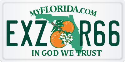 FL license plate EXZR66
