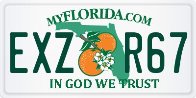 FL license plate EXZR67