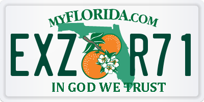 FL license plate EXZR71