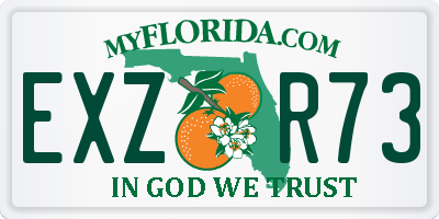 FL license plate EXZR73