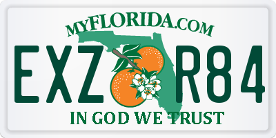 FL license plate EXZR84