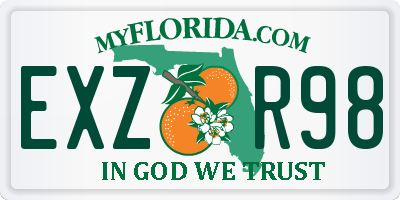 FL license plate EXZR98