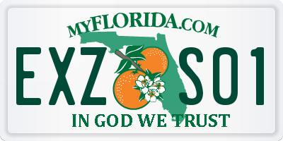 FL license plate EXZS01
