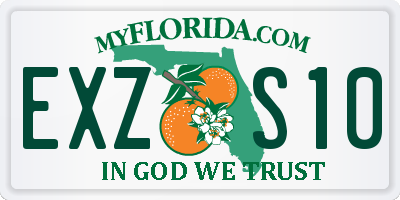 FL license plate EXZS10