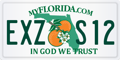 FL license plate EXZS12