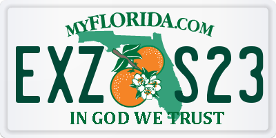 FL license plate EXZS23