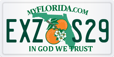 FL license plate EXZS29