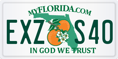 FL license plate EXZS40