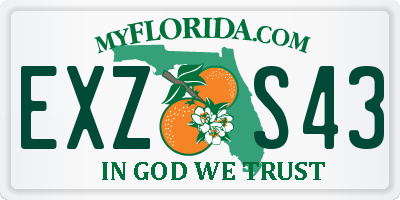 FL license plate EXZS43