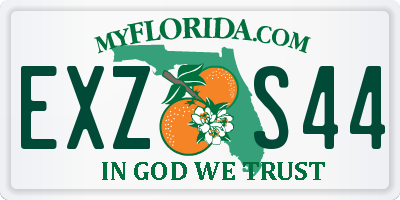FL license plate EXZS44