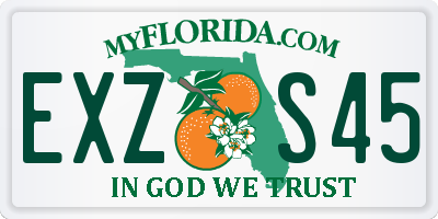 FL license plate EXZS45