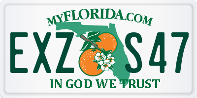 FL license plate EXZS47